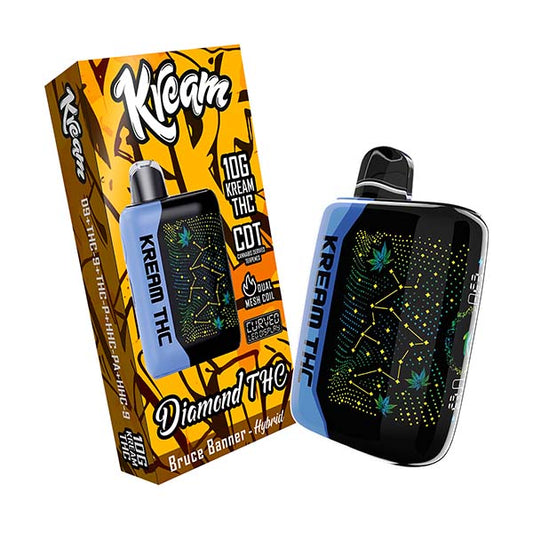 KREAM DIAMOND-THC 10G DISPOSABLE -  BRUCE BANNER - HYBRID