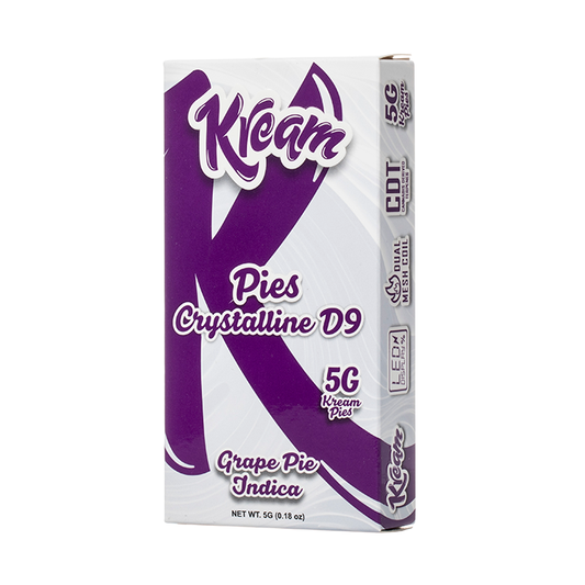 KREAM PIES CRYSTALLINE D9 THC-P+THC-V 5G DISPOSABLE - GRAPE PIE INDICA