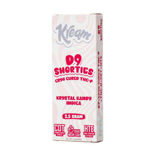KREAM D9 SHORTIES CRYO CURED THC-P 2.5G DISPOSABLE - KRYSTAL KANDY INDICA