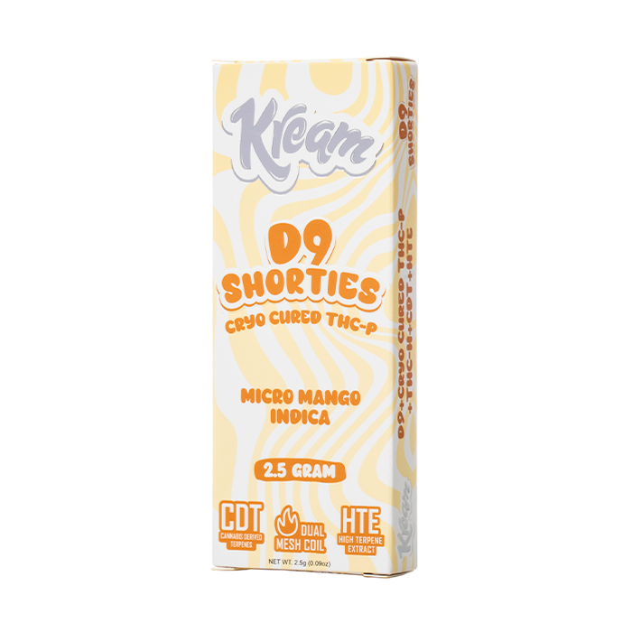 KREAM D9 SHORTIES CRYO CURED THC-P 2.5G DISPOSABLE - MICRO MANGO INDICA
