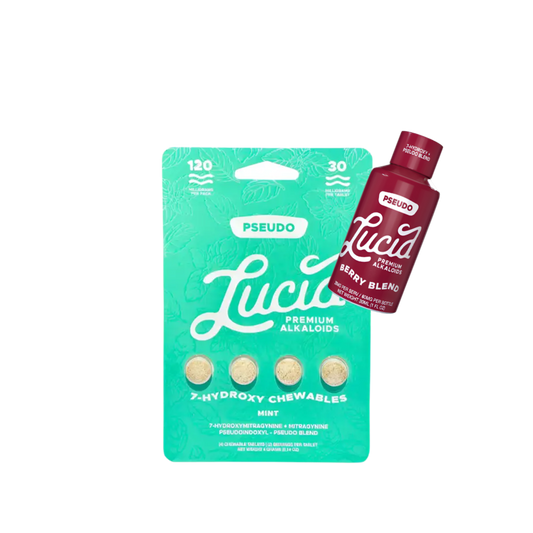 Lucid 4ct 7OH + Psuedoindoxyl Mint Chewable Tabs 30mg & Shot Bundle