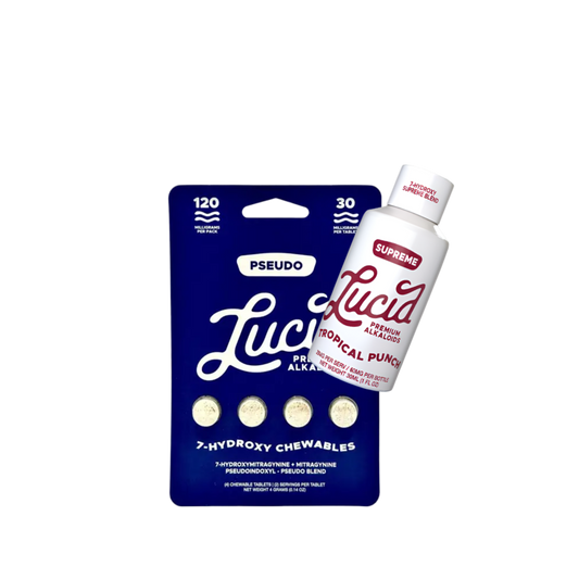Lucid 4ct Pseudo 7OH Chewable Tabs 30mg & Shot Bundle