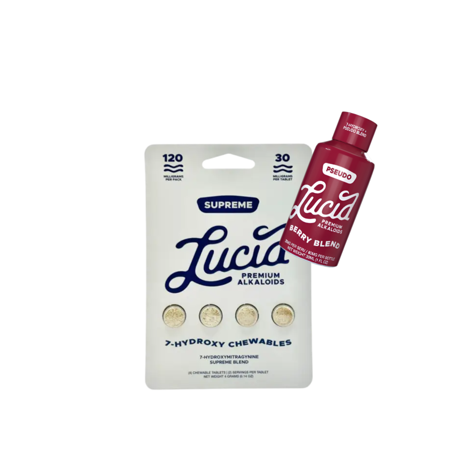 Lucid 4ct Supreme 7OH Chewable Tabs 30mg & Shot Bundle