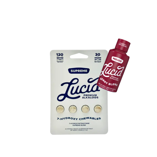 Lucid 4ct Supreme 7OH Chewable Tabs 30mg & Shot Bundle