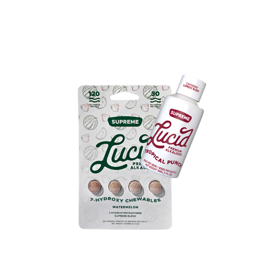 Lucid 4ct 7OH Watermelon Chewable Tabs 30mg & Shot Bundle