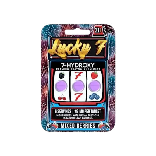 Lucky 7 3ct 7OH Chewable Tabs Mixed Berries 18mg per Tablet - Seven Tech