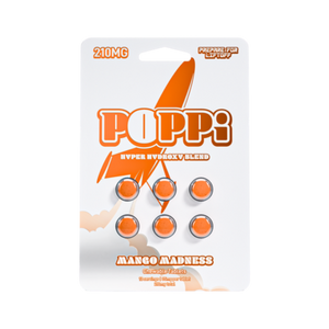 Poppi 6ct 7OH Tabs Mango Madness 35mg Per Tablet (+ Bonus Poppi Mango)