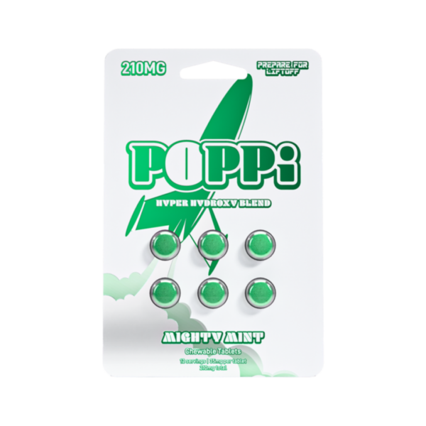 Poppi 6ct 7OH Tabs Mighty Mint 35mg Per Tablet (+ Bonus Poppi Mango)