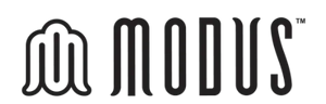 Black and white logo featuring a stylized letter M design alongside the word ’MODUS’