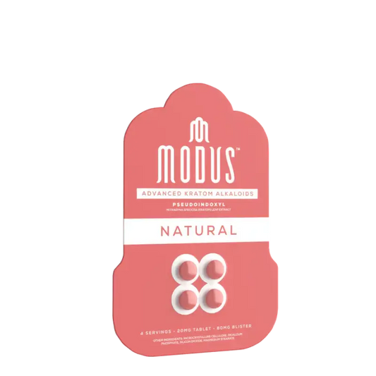 Pink package of Modus natural condoms with a cloud-shaped top design.