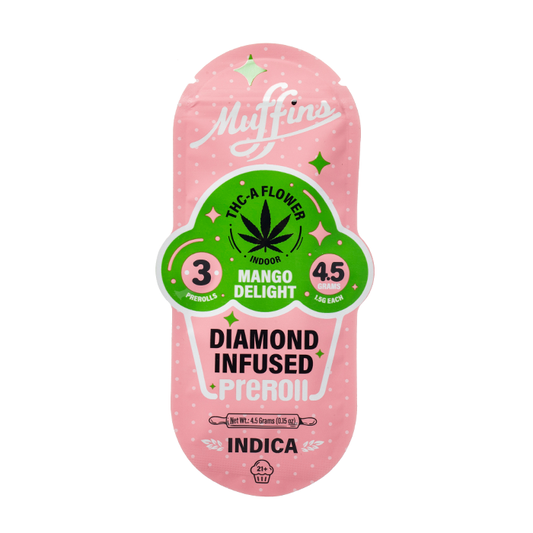 MUFFINS 3PK DIAMOND INFUSED PRE-ROLL MANGO DELIGHT