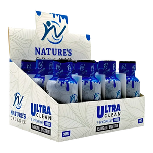 Display box of Nature’s Organix Ultra Clean bottles.