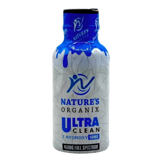 Nature's Organix 7 Hydroxymitragynine + 450mg Mit Liquid Shot Blue 10mg - Seven Tech