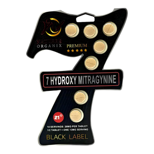 7-Hydroxy Mitragynine supplement blister pack.