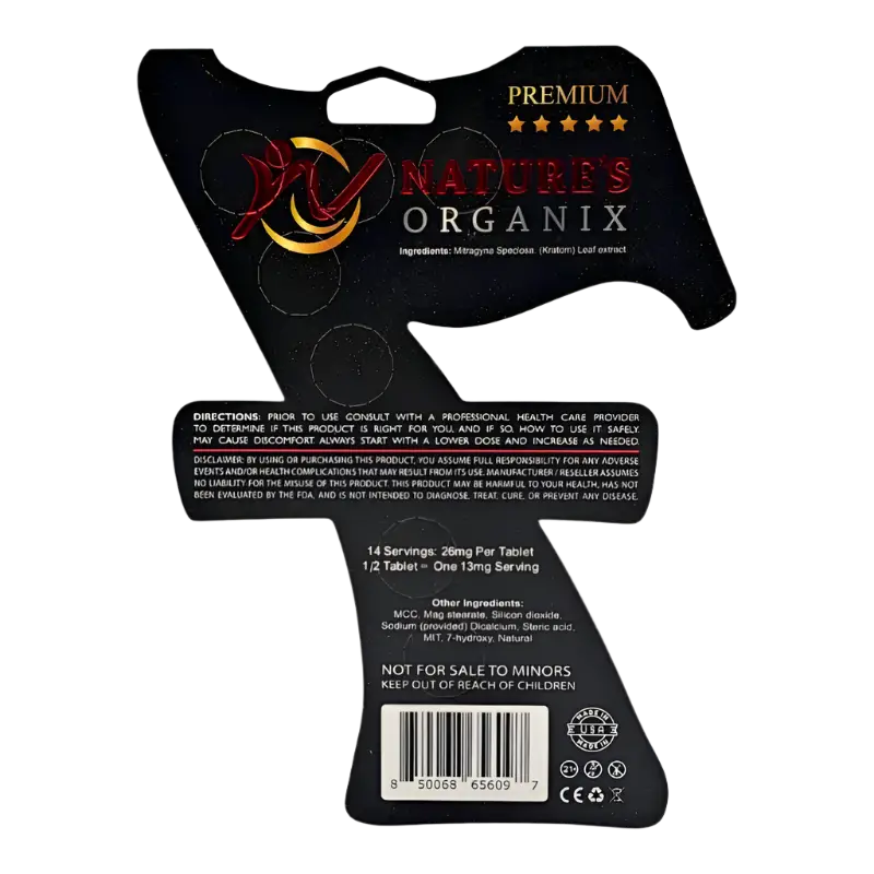 Nature’s Organix supplement packaging.