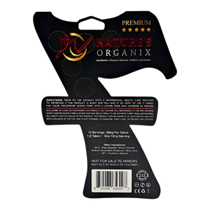 Nature’s Organix supplement packaging.