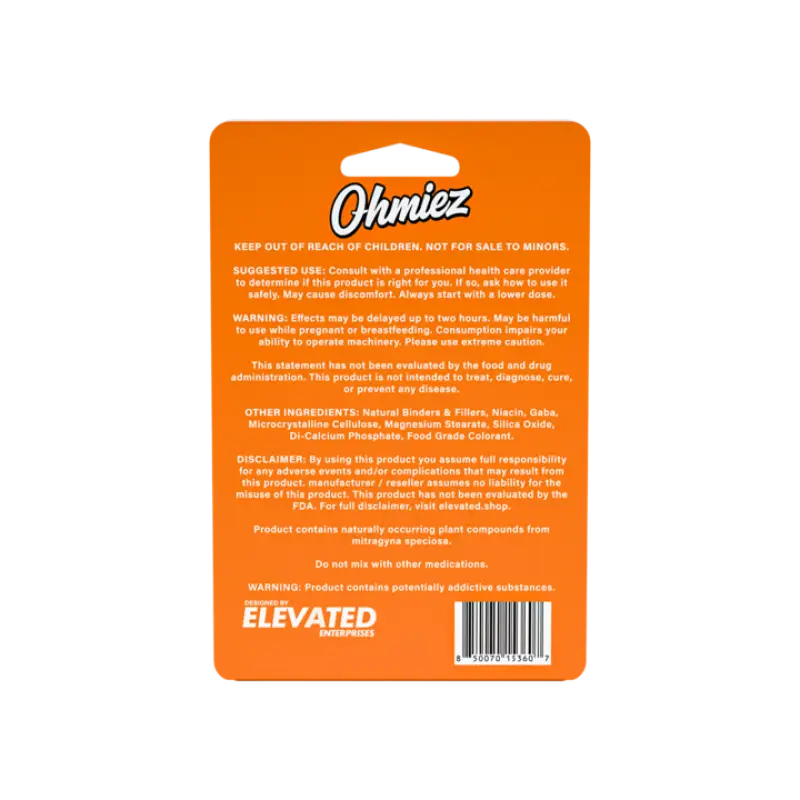 Orange product packaging.