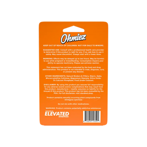 Orange product packaging with warnings.