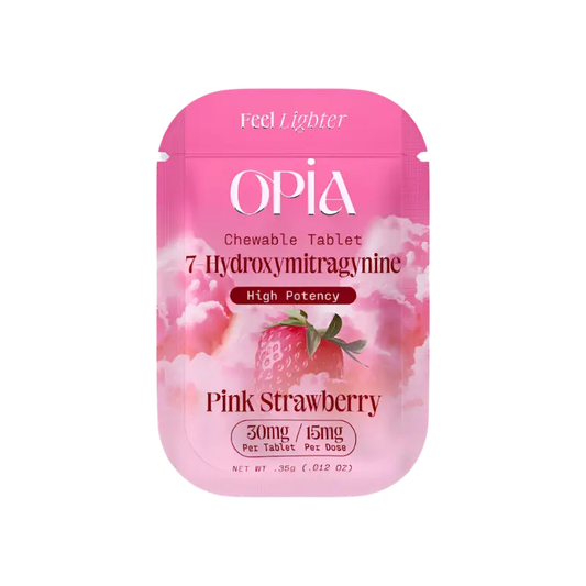 Pink strawberry chewable tablet packet.