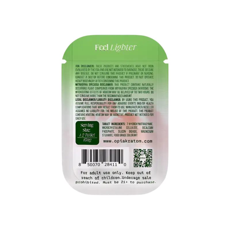 Feel Lighter kratom supplement packaging.