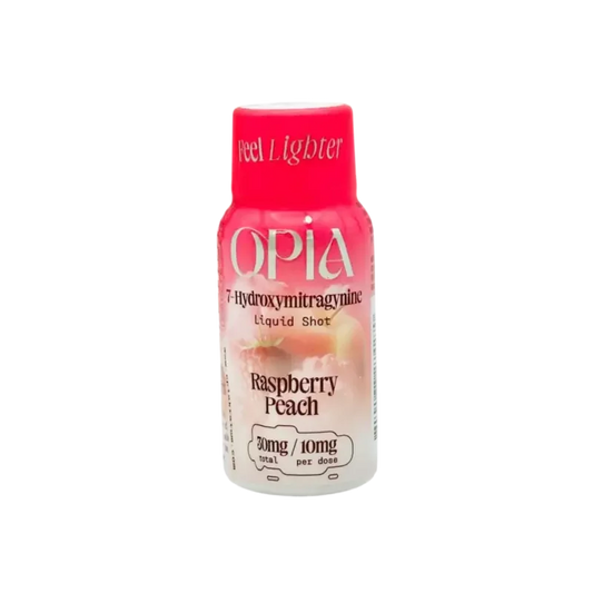 🎁 Opia 7 Hydroxymitragynine Liquid Shot Raspberry Peach 30ml (100% off)
