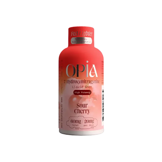 🎁 Opia 7 Hydroxymitragynine Liquid Shot Sour Cherry 60mg 30ml (100% off)