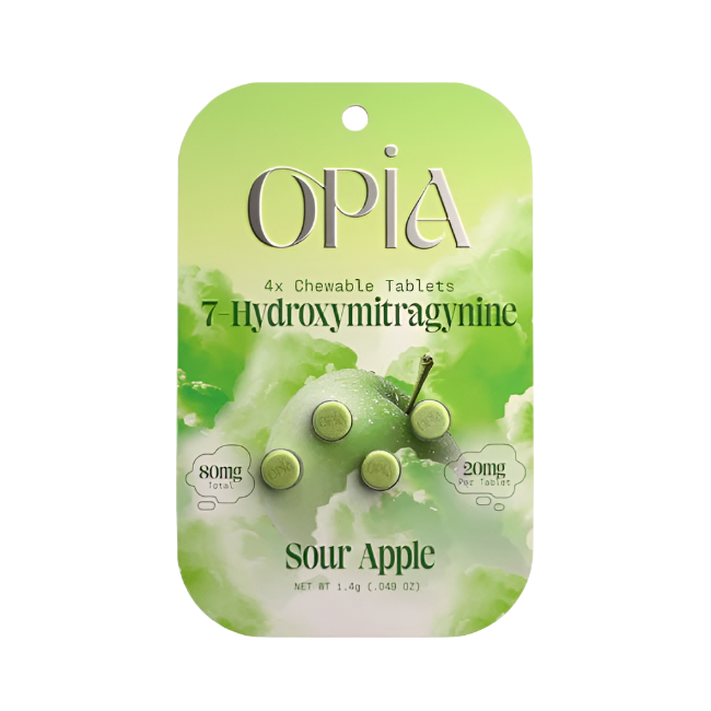 OPIA 4ct 7OH Chewable Tabs Sour Apple 20mg Per Tablets - Seven Tech