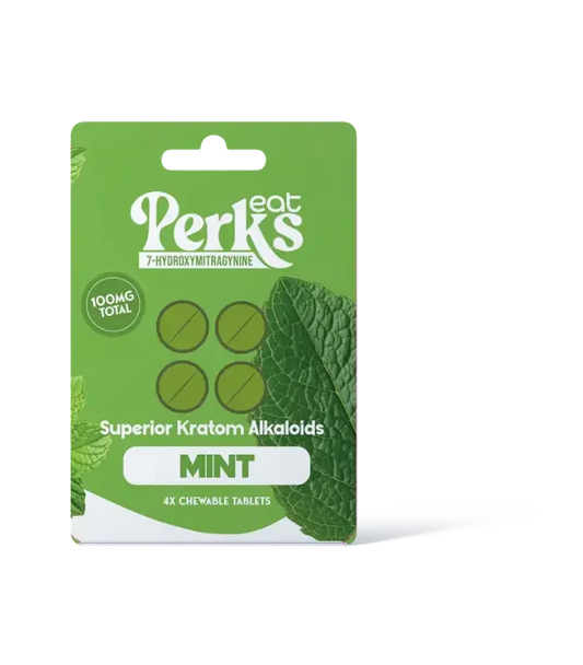 Eat Perkz 4ct 7OH Mint Chewable Tabs 25mg Per Tablet - Seven Tech