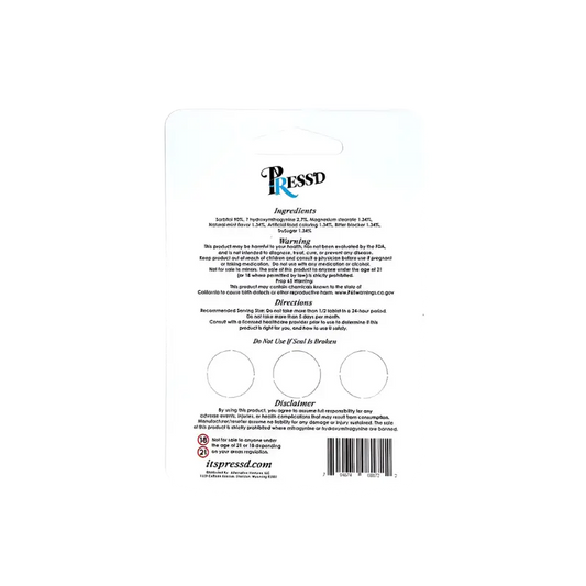 Back cover of a product package showing text and legal disclaimers.