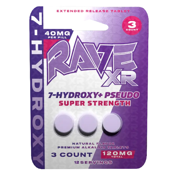 Rave XR 7-Hydroxy super strength tablets.