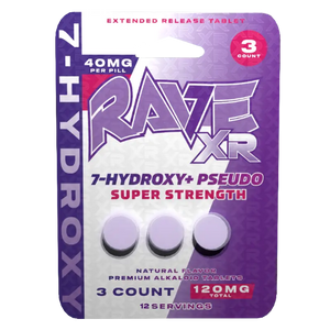 Rave XR 7-Hydroxy super strength tablets.