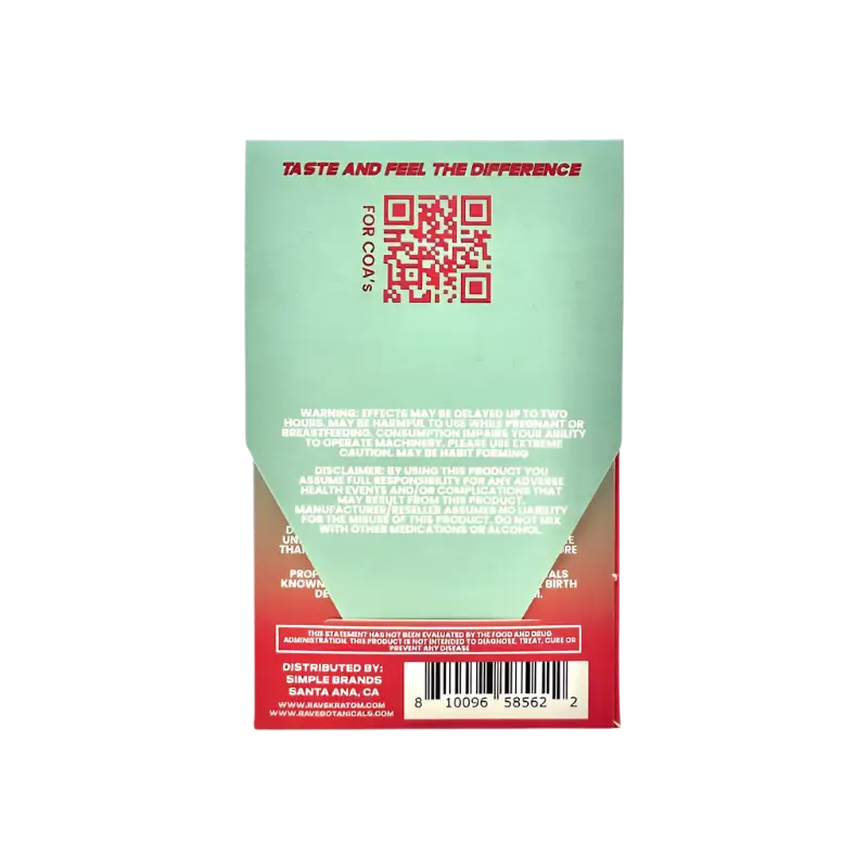 Product packaging with warnings and barcode.