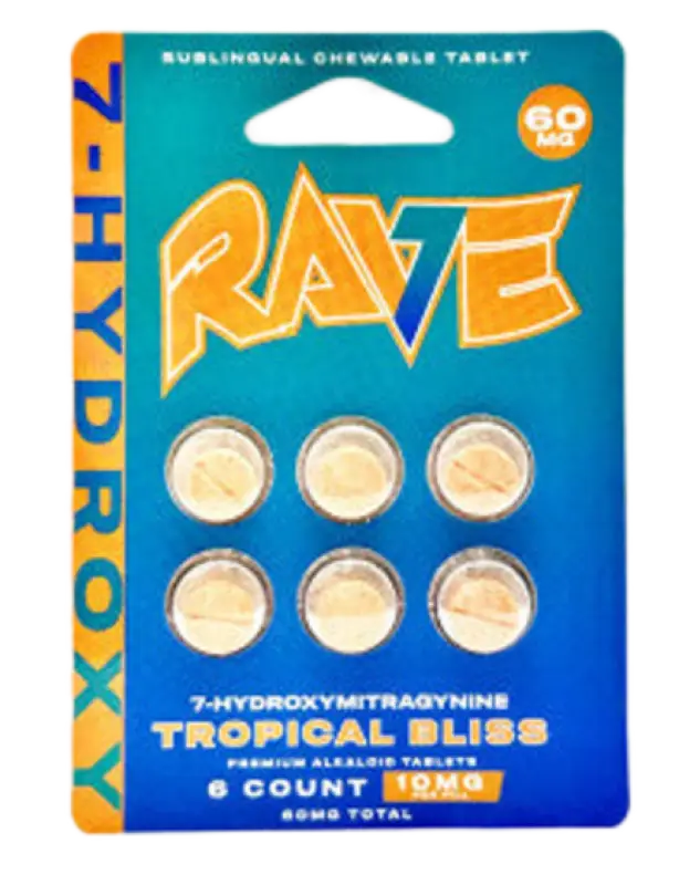 Rave 7-OH Tropical Bliss Tabs 6ct 60mg - 7ohplus