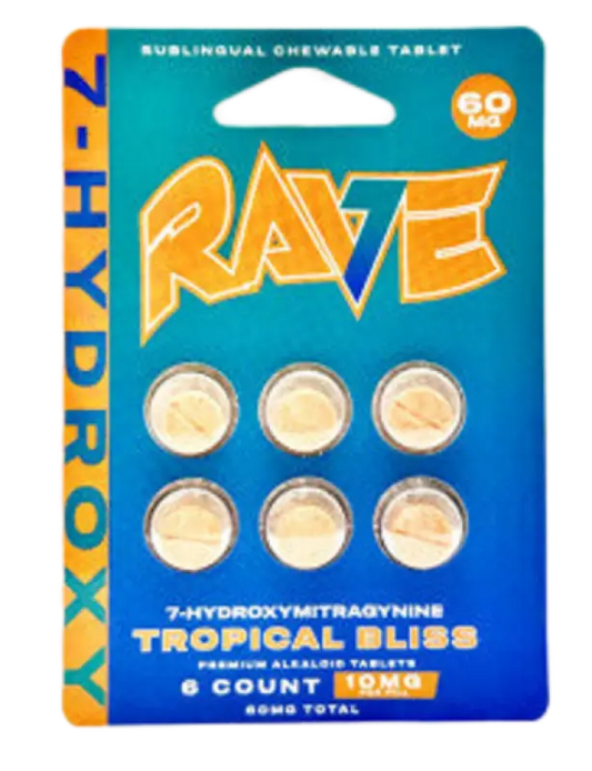 Rave 7-OH Tropical Bliss Tabs 6ct 60mg - 7ohplus