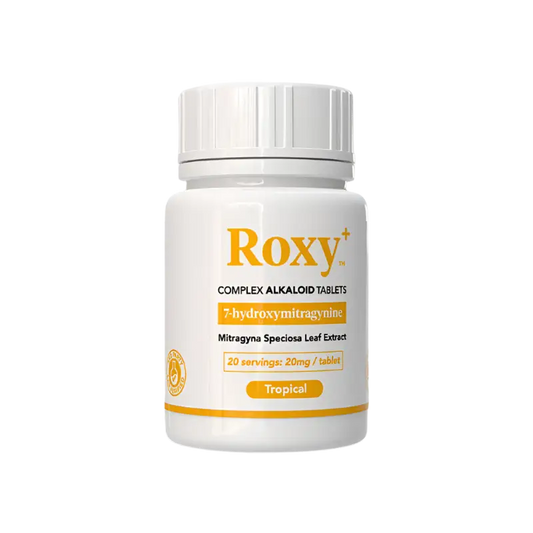 Bottle of Roxy complex alkaloid tablets.