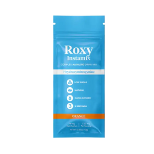 Roxy Instamix complex alkaloid drink mix packet.