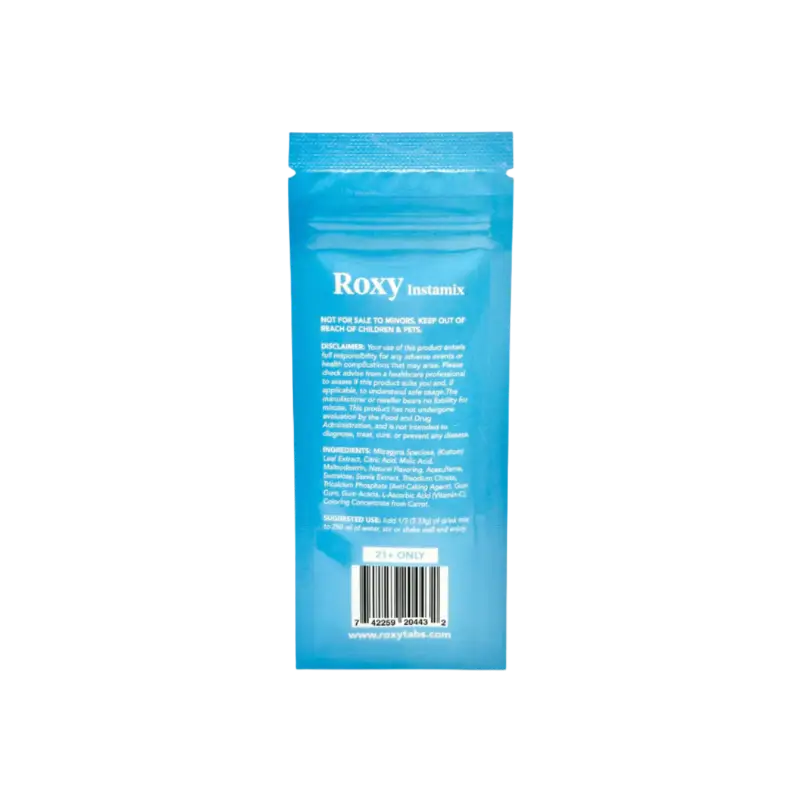 Blue Roxy Instamix packet.