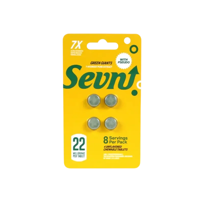 Sevn 4ct 7OH + Pseudo Tabs Green Giants 22mg Per Tablet - Seven Tech