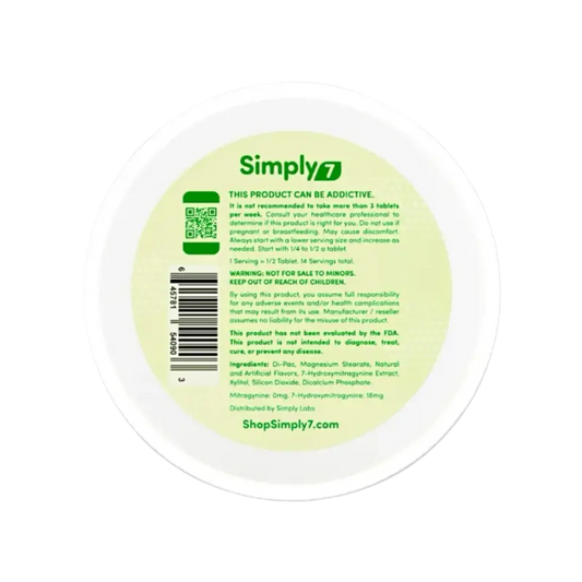 Simply7 product label.