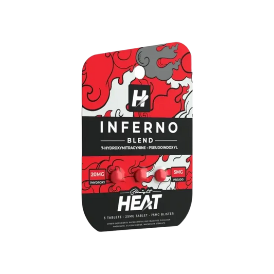 Straight Heat 3ct 7OH Pseudo Inferno Blend Tabs 25mg per Tablet - Seven Tech