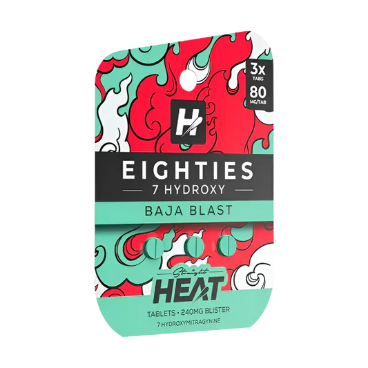 Straight Heat 3ct 7OH Eighties Tabs Baja Blast 80mg per Tablet - Seven Tech