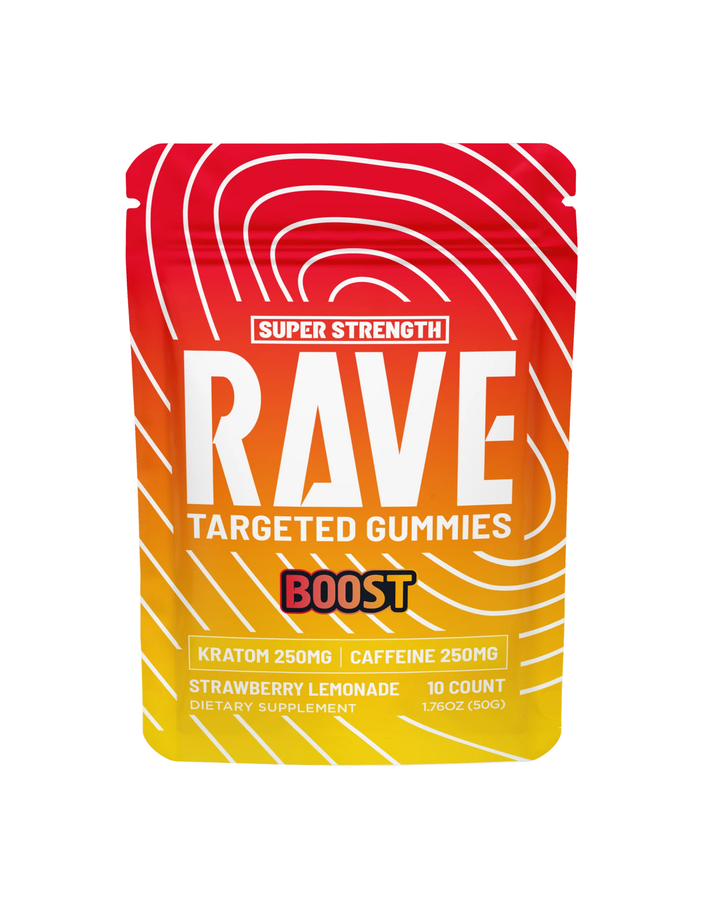 🎁 RAVE KRATOM GUMMIES 10CT - STRAWBERRY LEMONADE (KRATOM 250MG + CAFFEINE 250MG) (100% off)