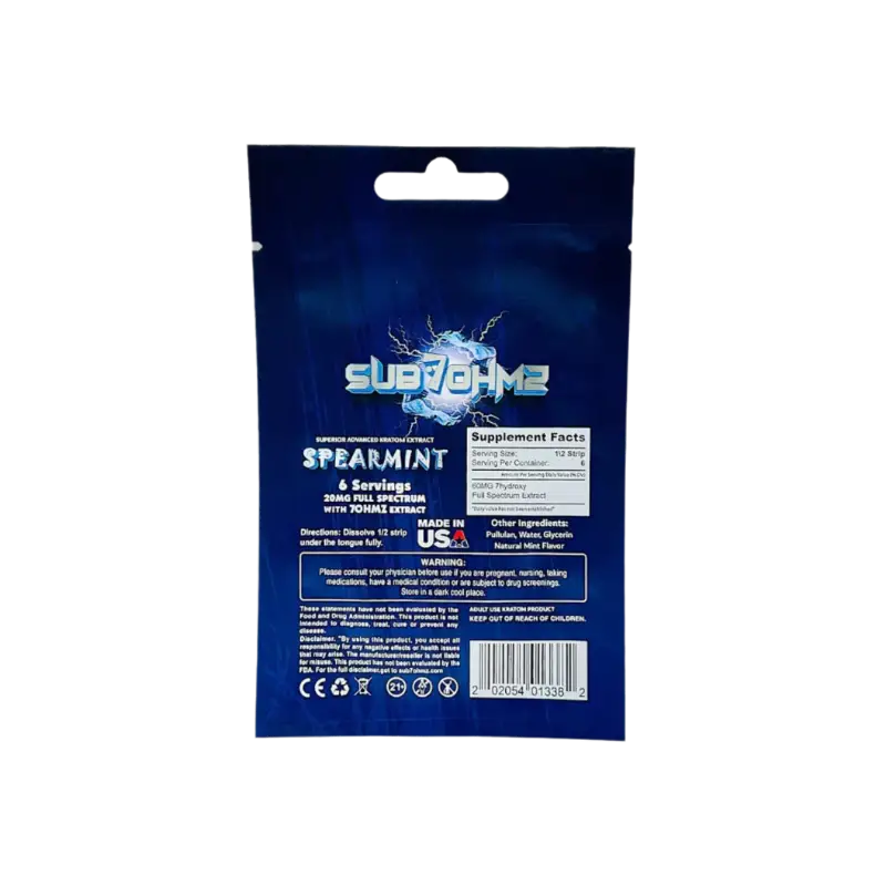 Blue package of Supreme brand spearmint flavored product.