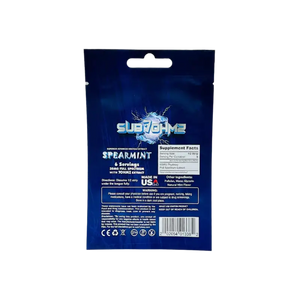 Blue package of Supreme brand spearmint flavored product.