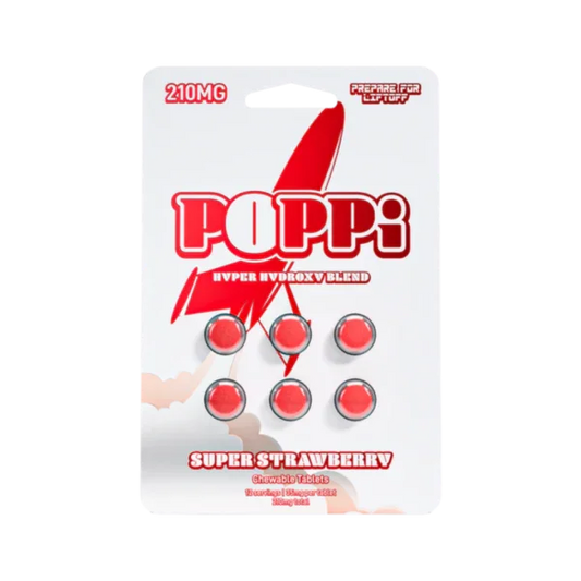 Poppi 6ct 7OH Tabs Super Strawberry 35mg Per Tablet - Seven Tech