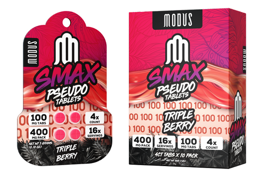 MODUS SMAX PSEUDO TABLETS 100MG 4CT - TRIPLE BERRY