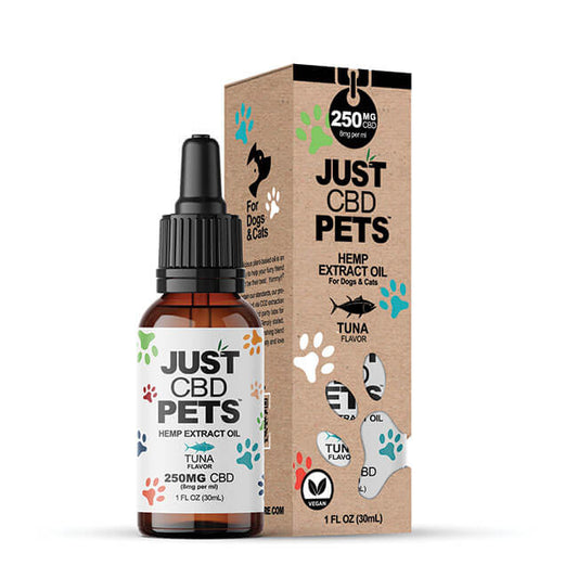 JUST PETS CBD OILS TINCTURE 250MG 1FLOZ - TUNA FLAVOR