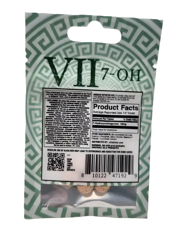 VII 7-OH supplement packaging.