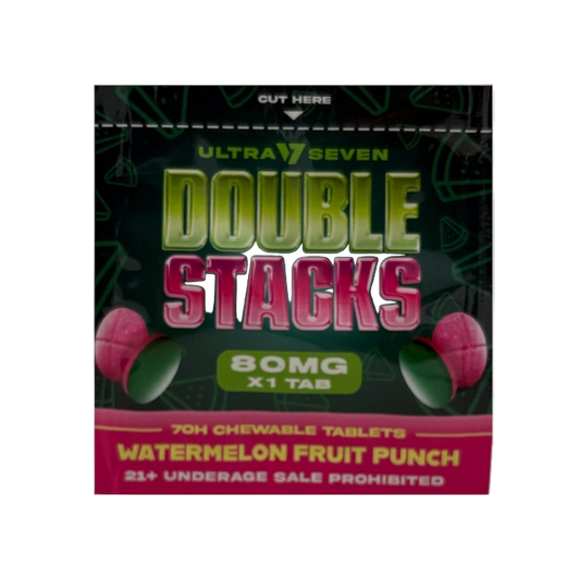 🎁 Ultra Seven Double Stacks 1ct 7OH Chewable Tab Watermelon Fruit Punch 80mg Per Tablets (100% off)
