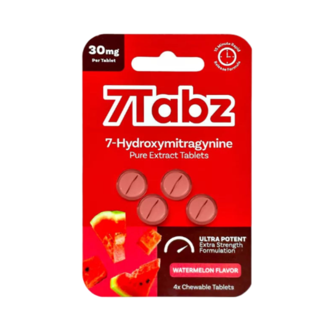 7TABZ 7-HYDROXYMITRAGYNINE TABLETS 4CT / 30MG EACH – WATERMELON